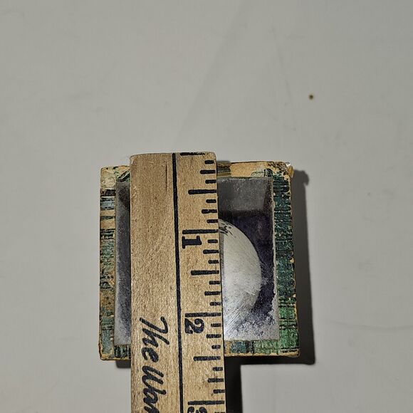 Antique Egg In Glass&Wooden Display Case Asian Handpainted - Picture 10 of 11